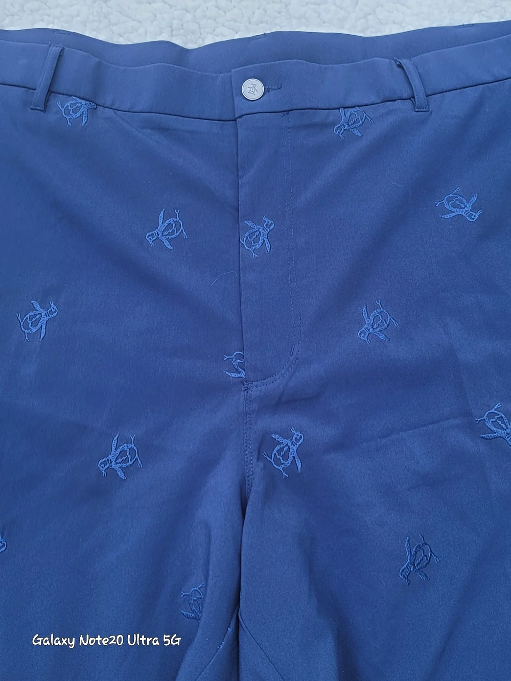 Original Penguin Golf Shorts Men's 50B Navy Blue Pete Embroidered Performance